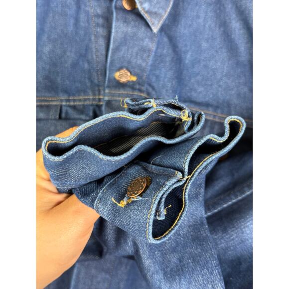 Big Mac Workwear Denim Jacket Trucker Union Made Vintage Indigo Blue Mens XL EUC - Picture 6 of 10
